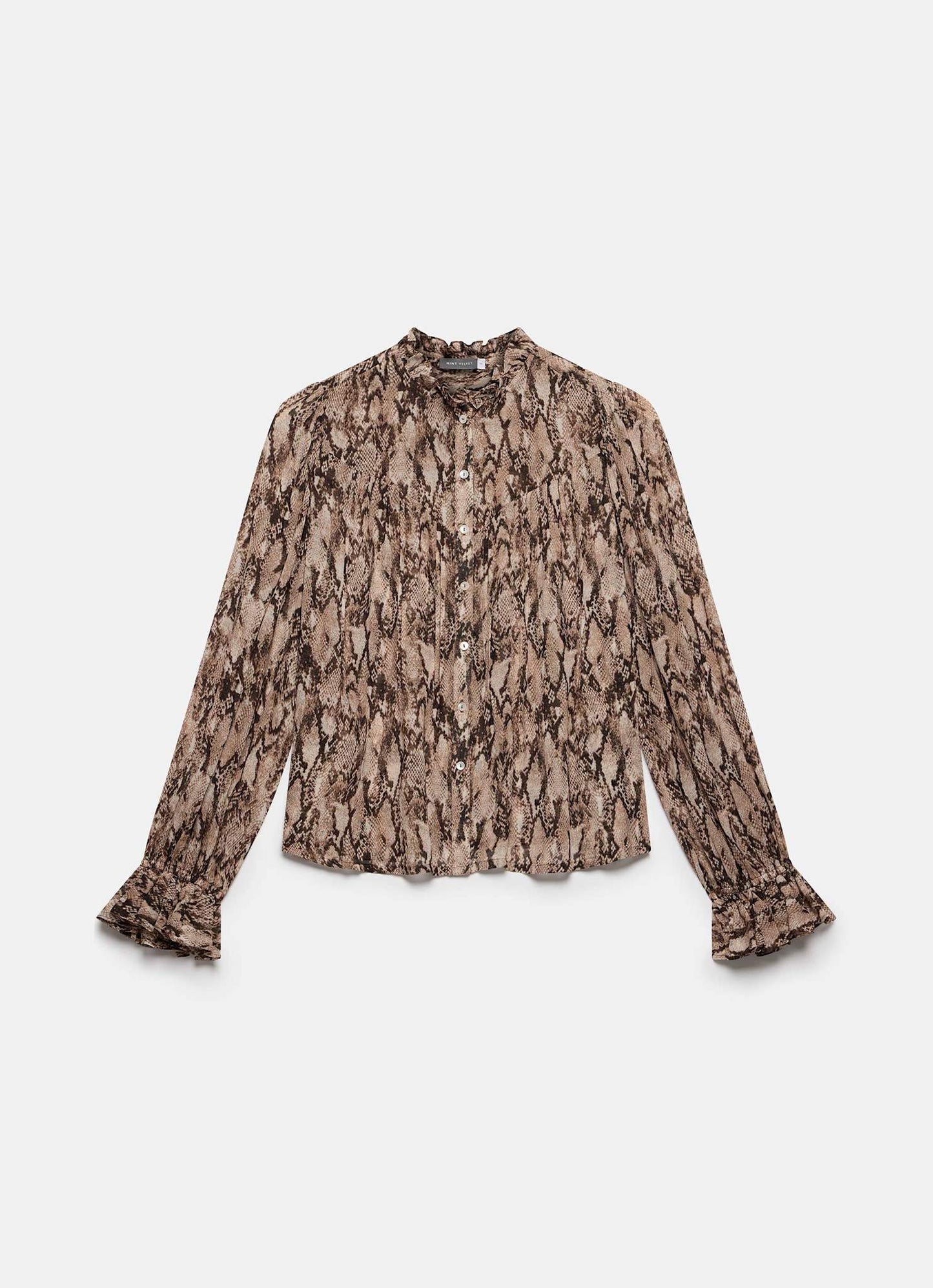 Brown Snake Print Blouse