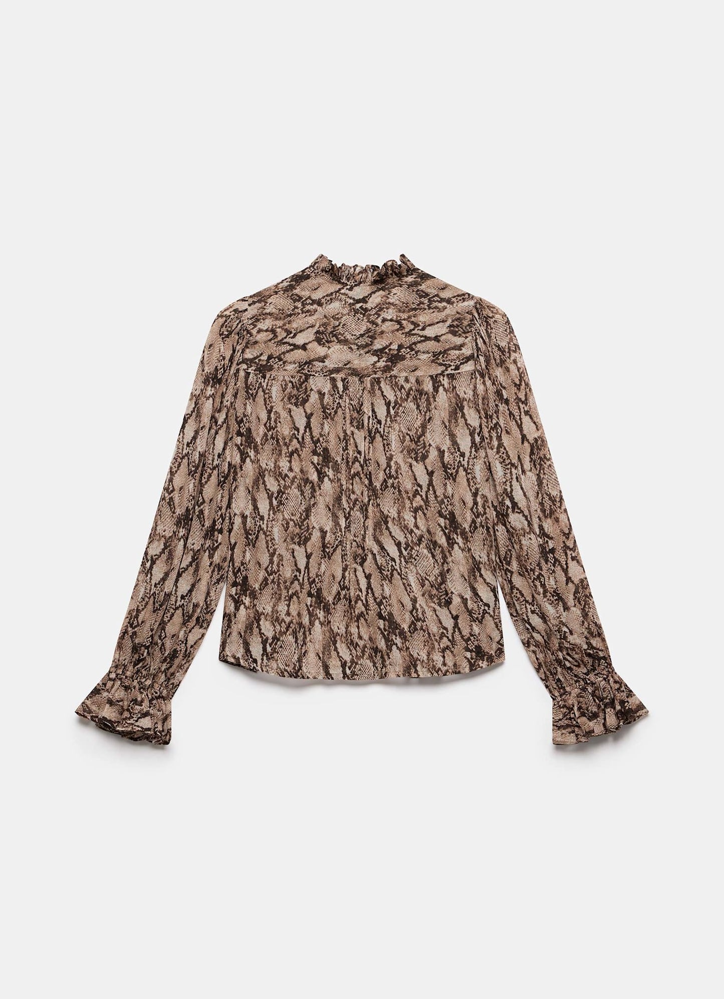 Brown Snake Print Blouse