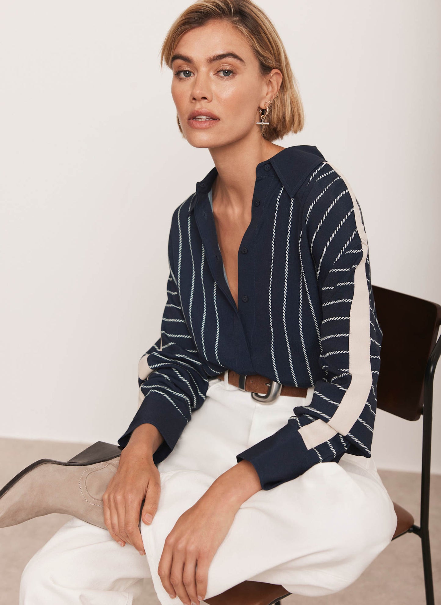 Navy Striped Shirt