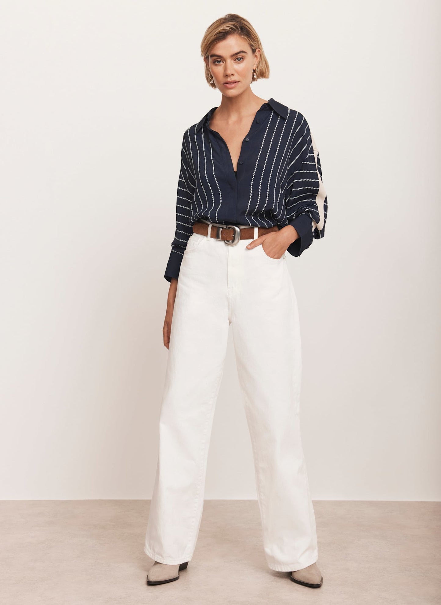 Navy Striped Shirt