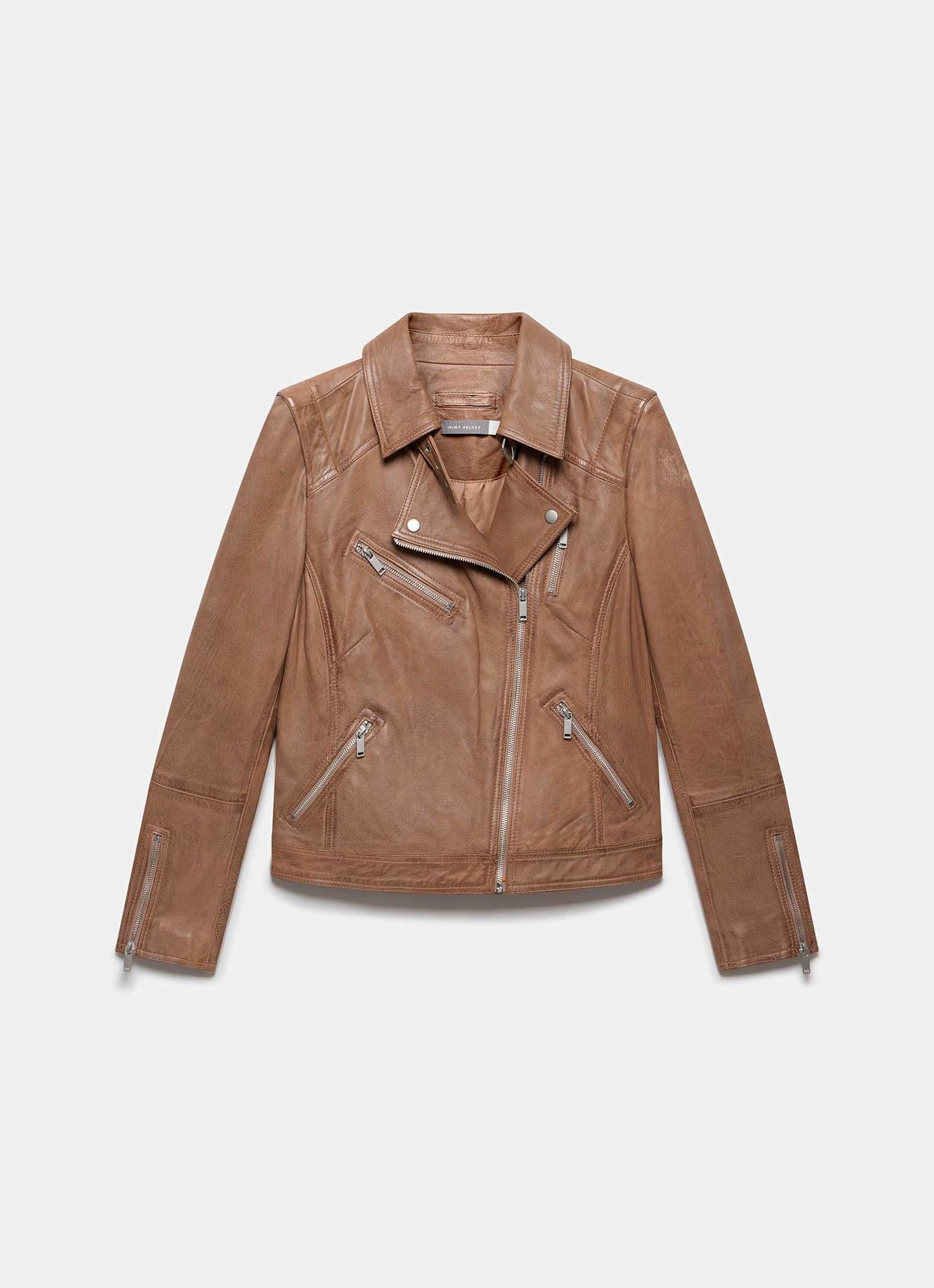 Tan Casual Leather Jacket