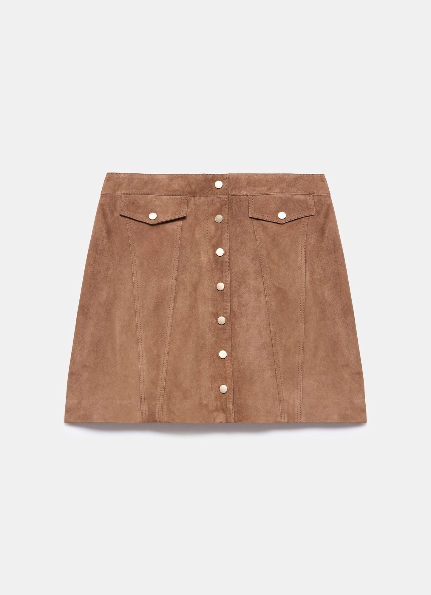 Tan Suede Mini Skirt