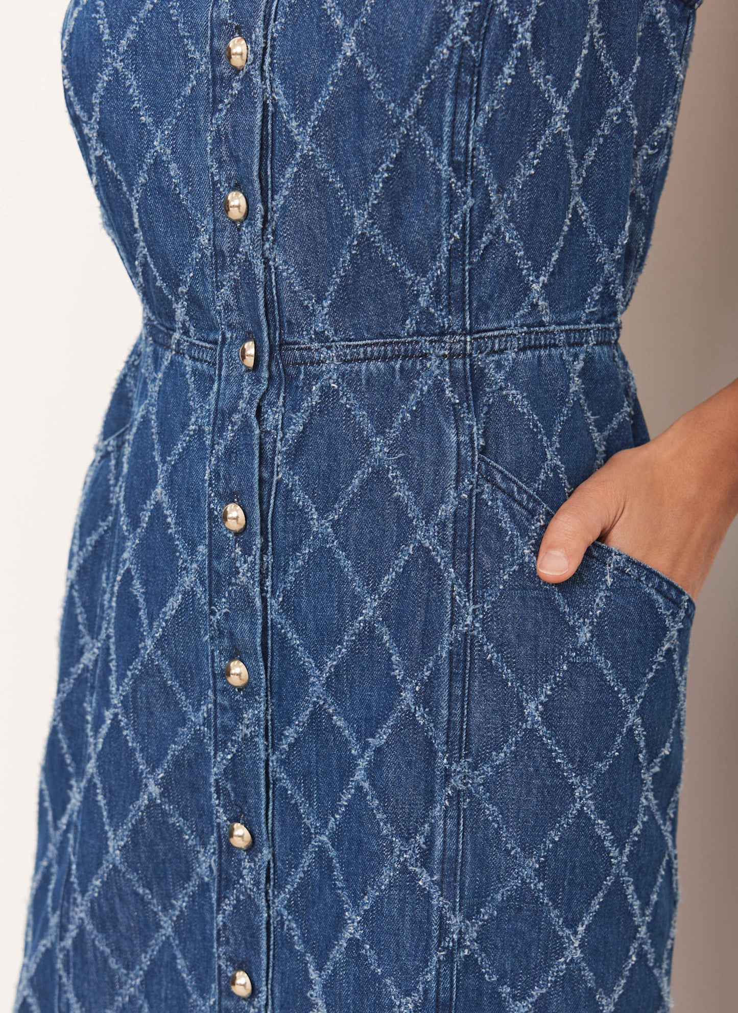 Indigo Denim Midi Dress