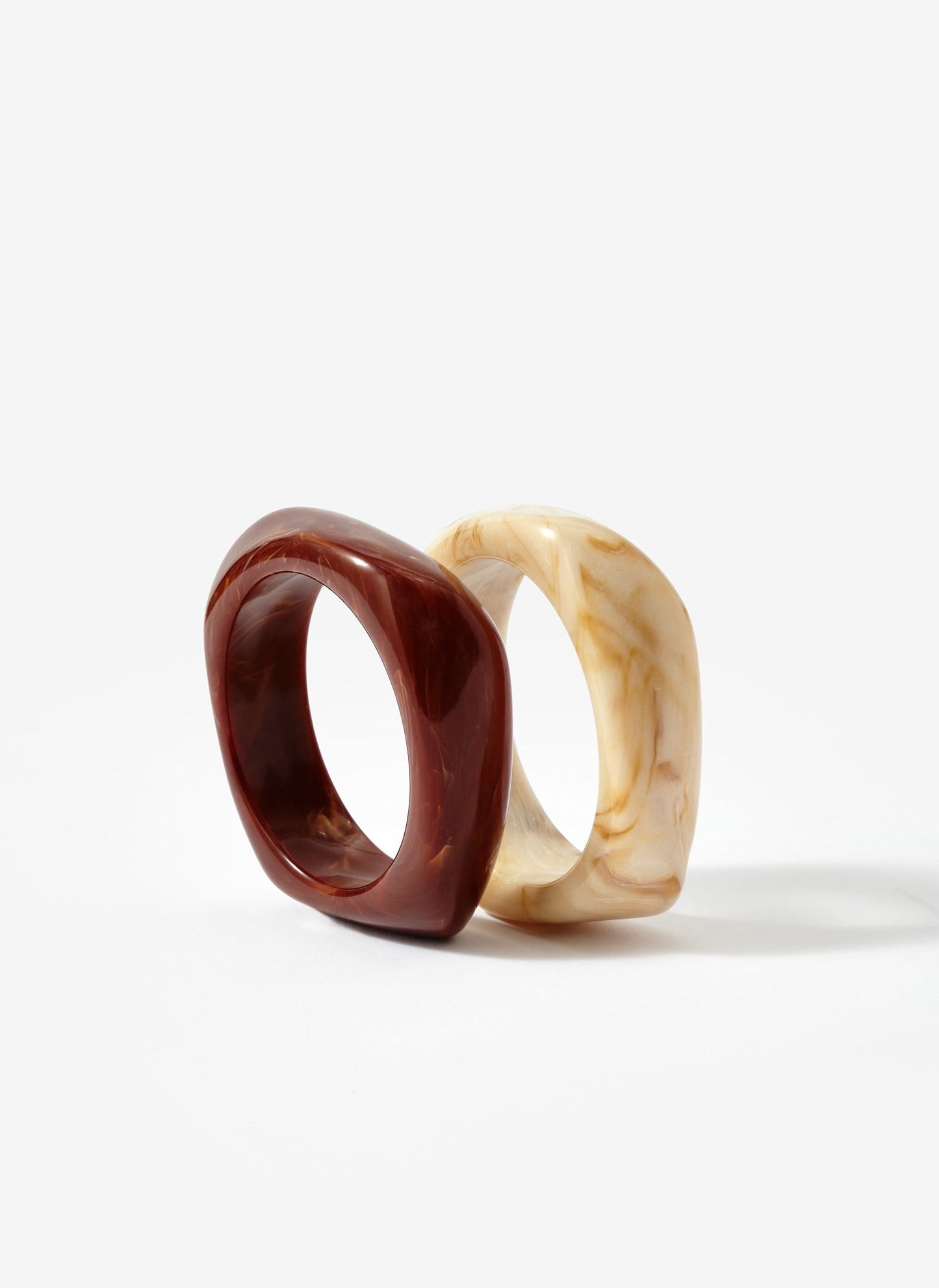 Neutral Two Pack Resin Bangle Set