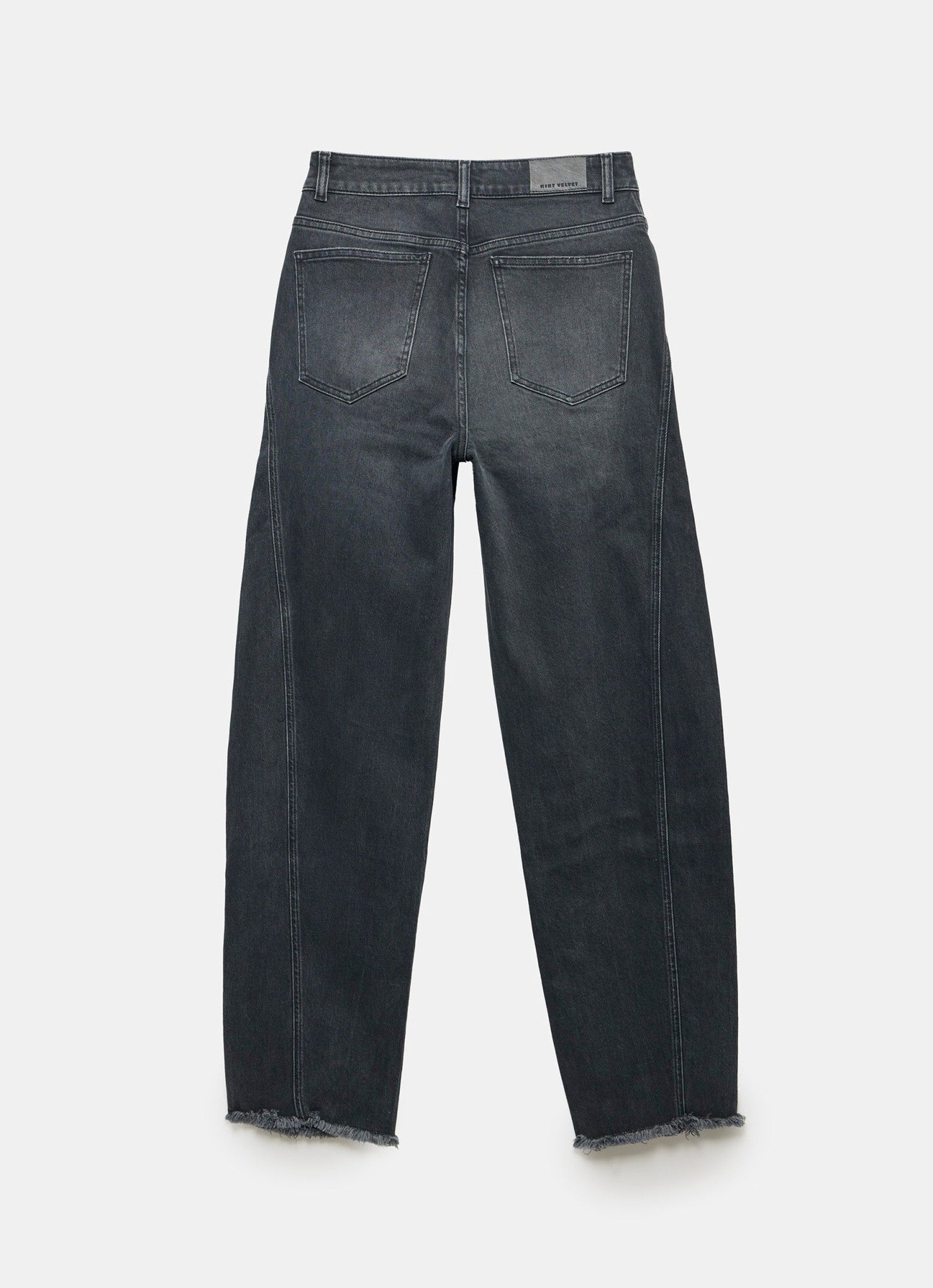 Washed Black Barrel Leg Jeans