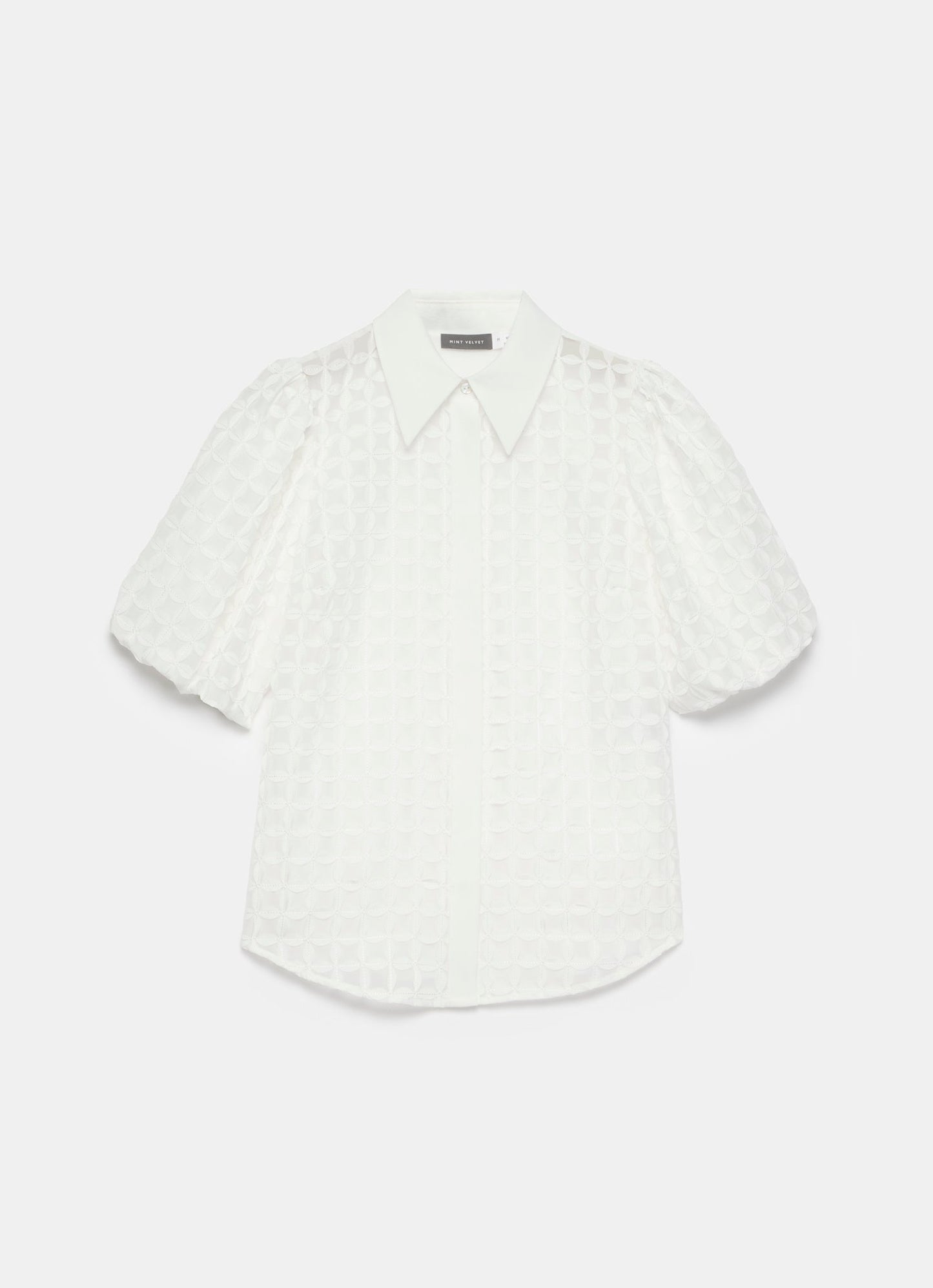 White Applique Petal Shirt