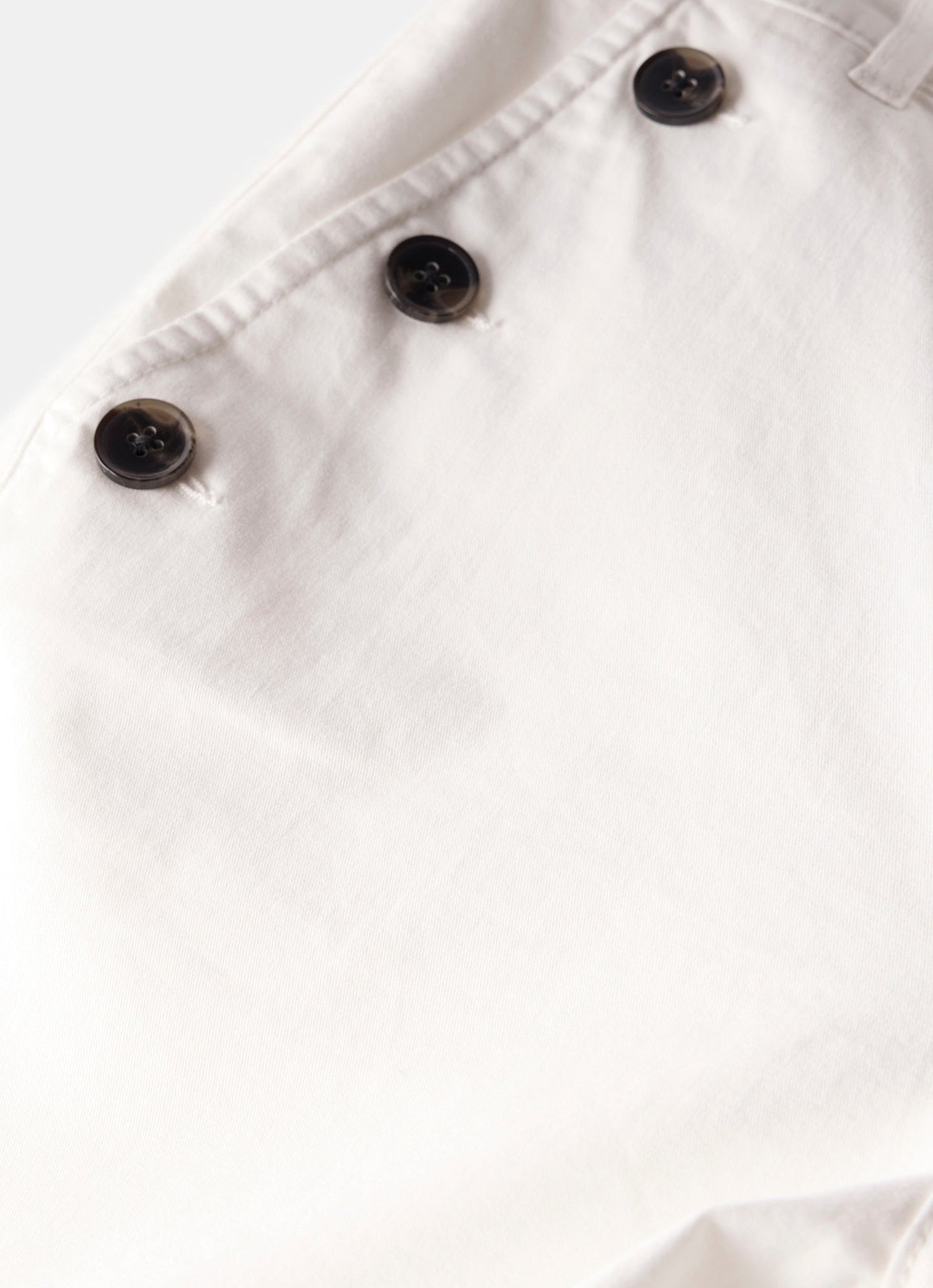 White Button Detail Trousers