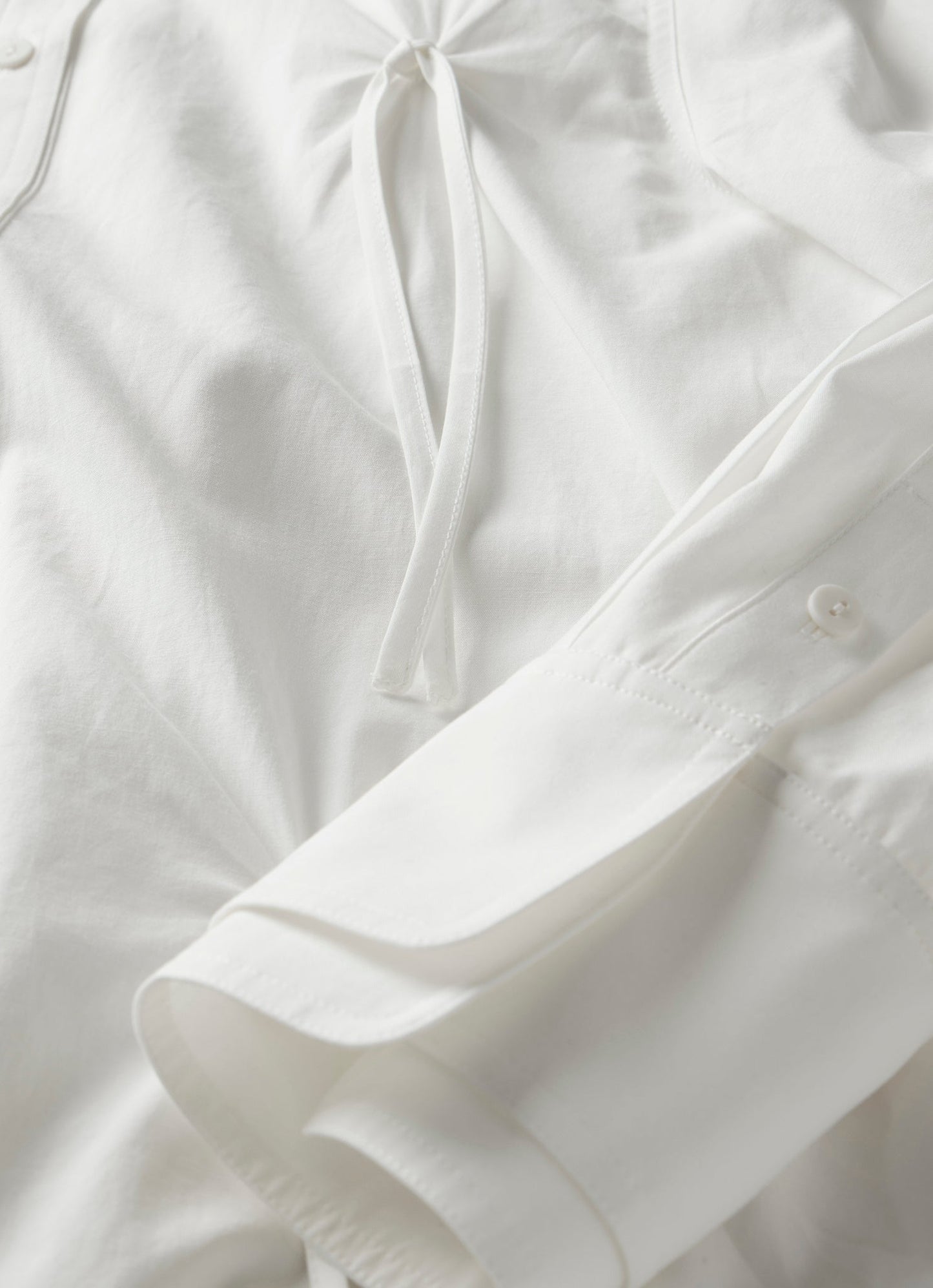 White Knot Detail Shirt