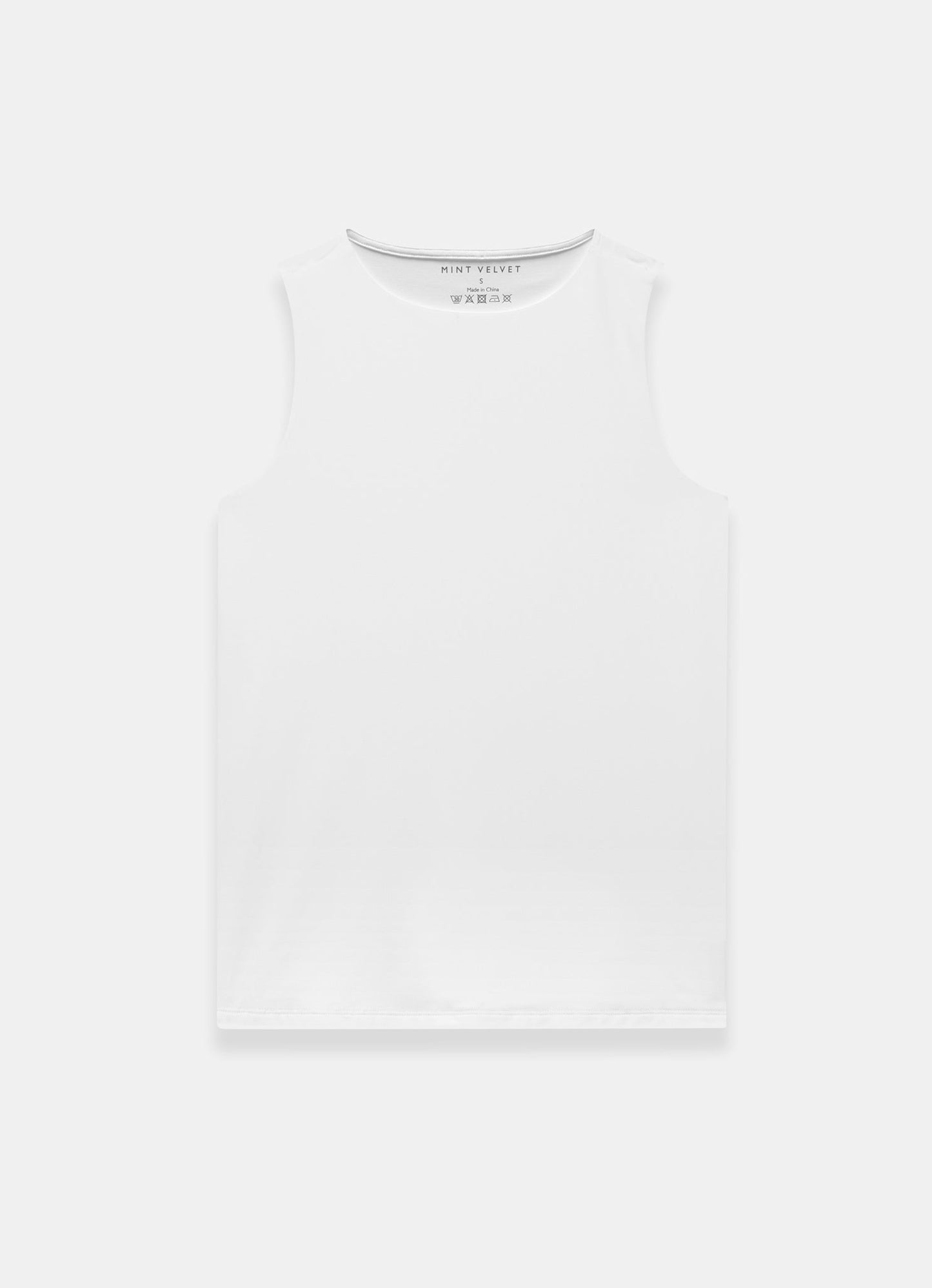 White Layering High Neck Vest