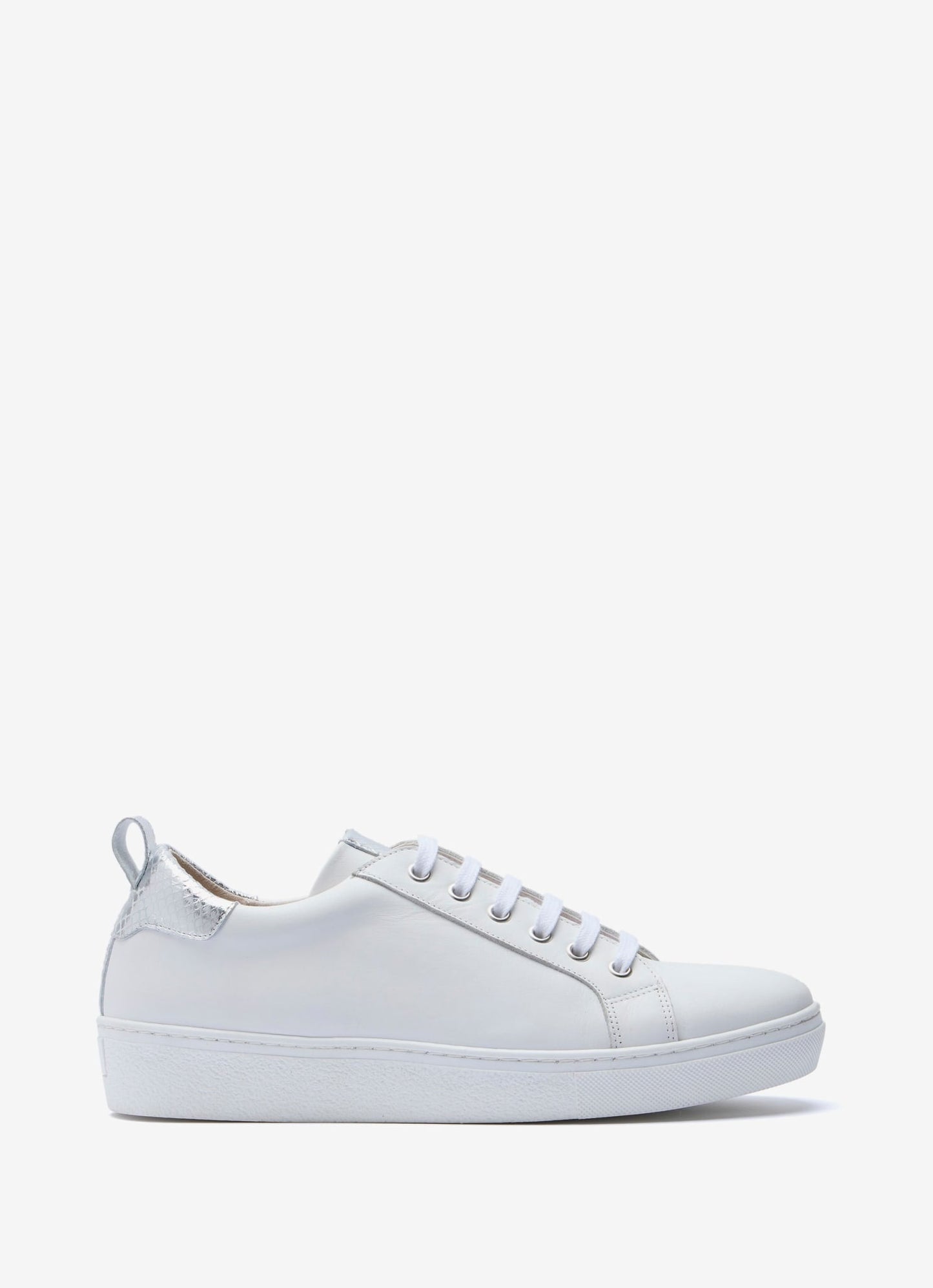 Allie White Leather Trainers