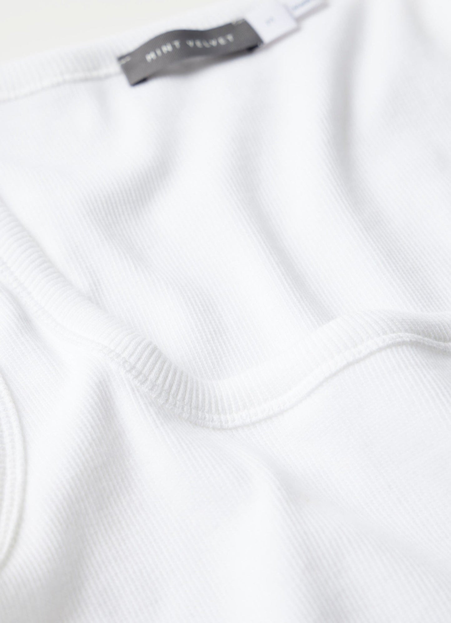 White Scoop Neck Vest