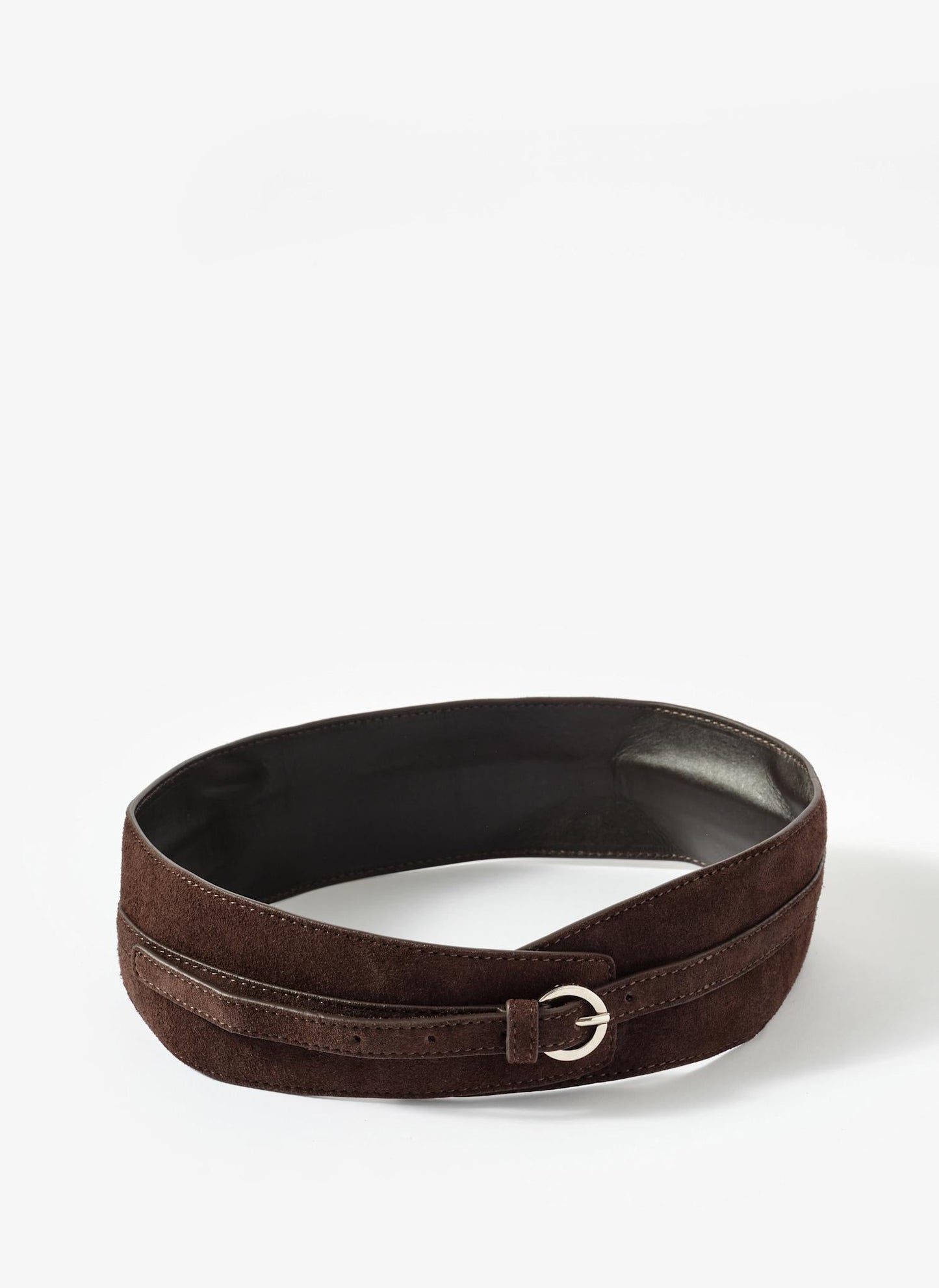 Brown Suede Wide Belt