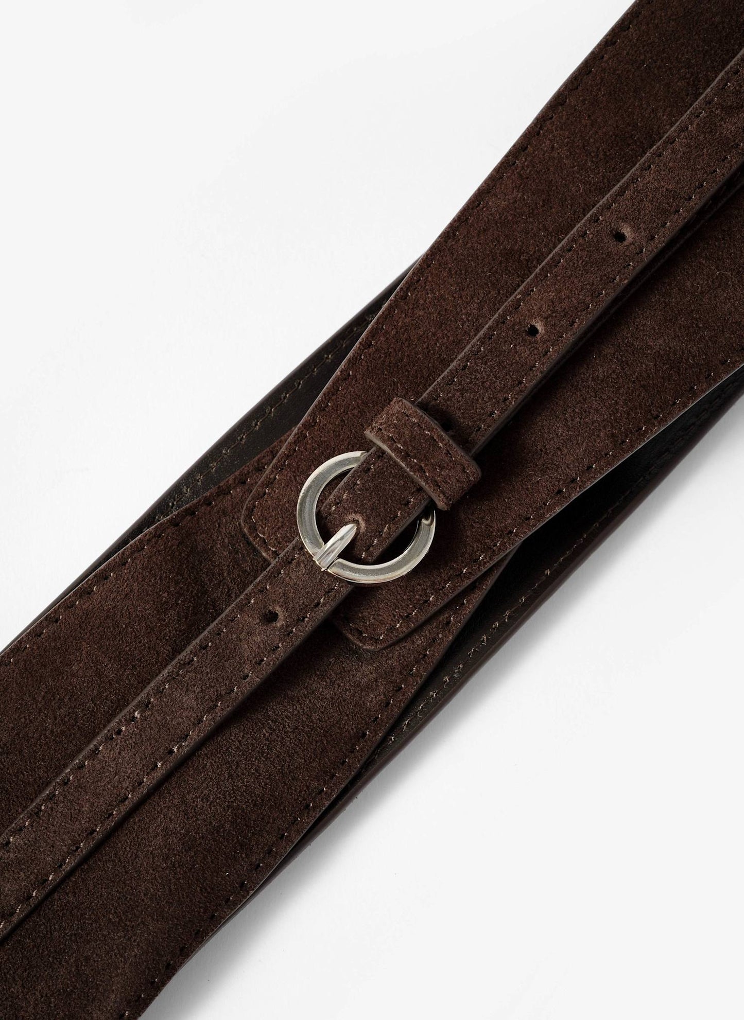 Brown Suede Wide Belt