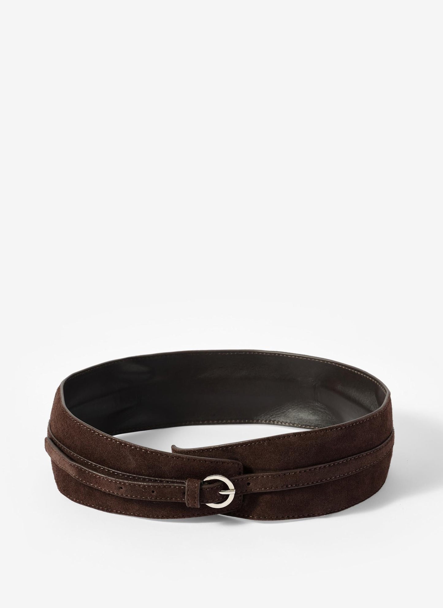 Brown Suede Wide Belt
