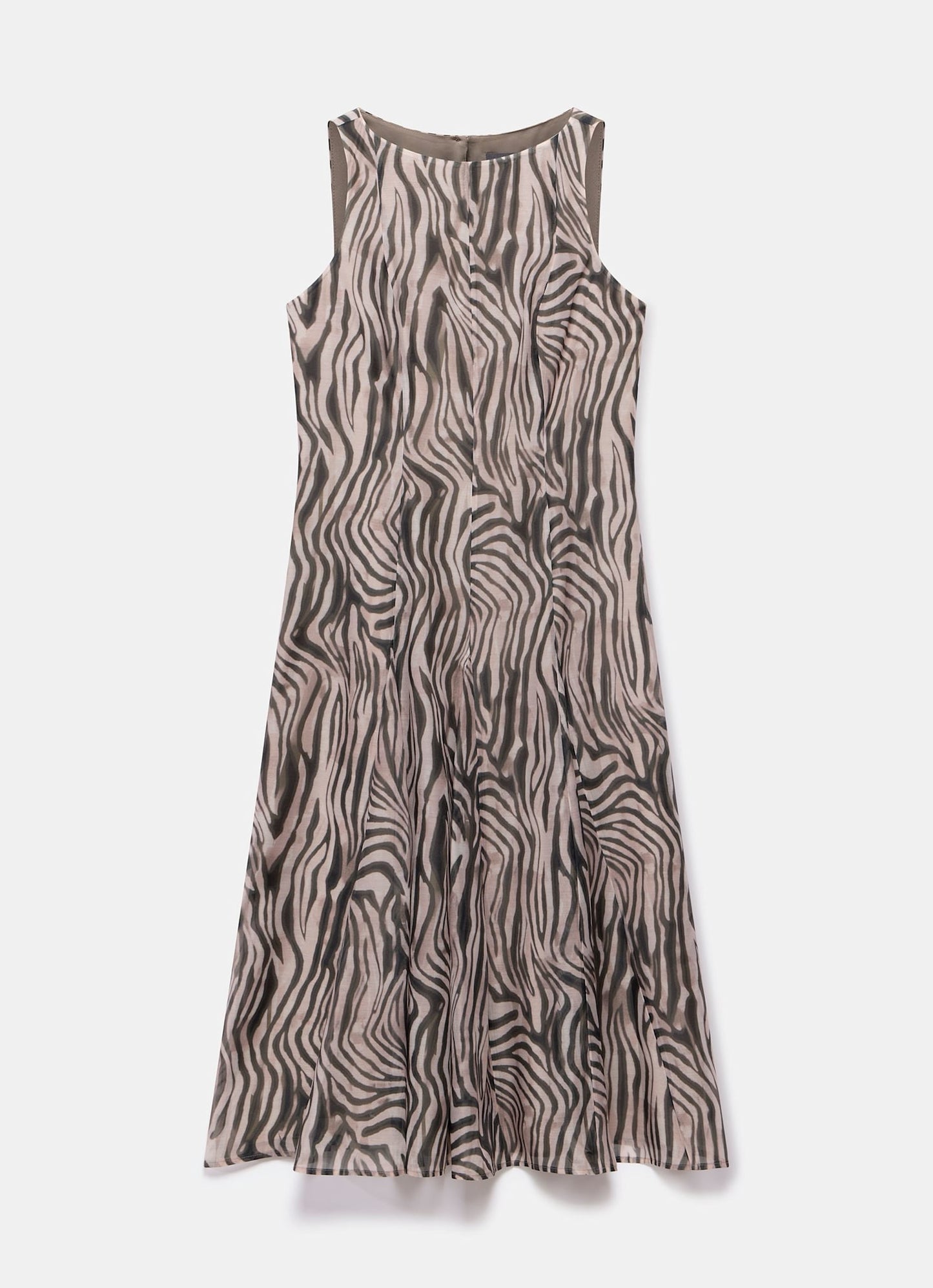 Black Zebra Print Maxi Dress