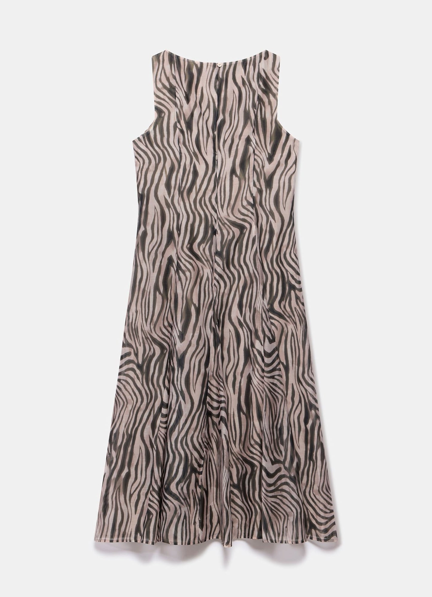 Black Zebra Print Maxi Dress
