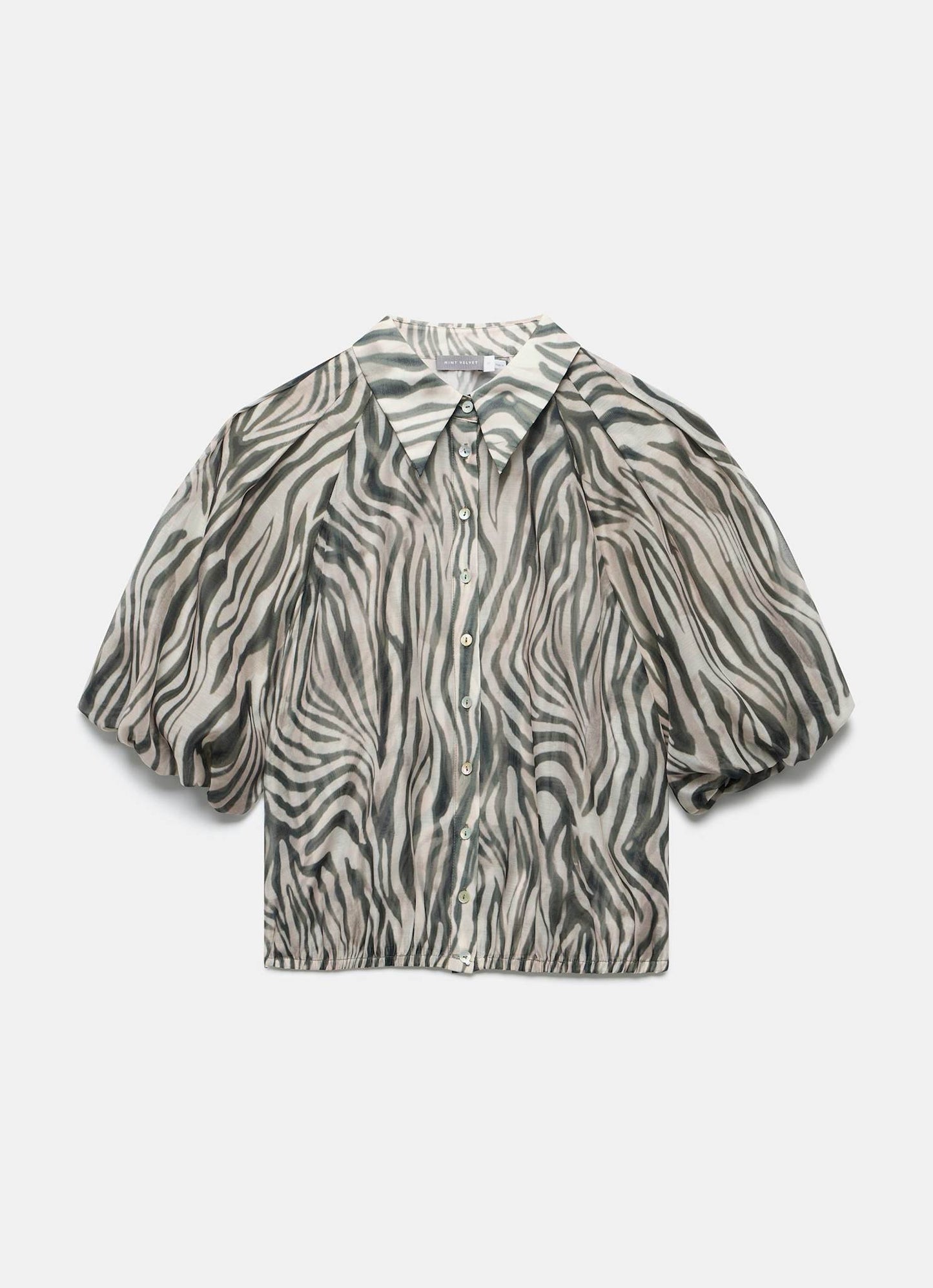 Khaki Zebra Print Shirt