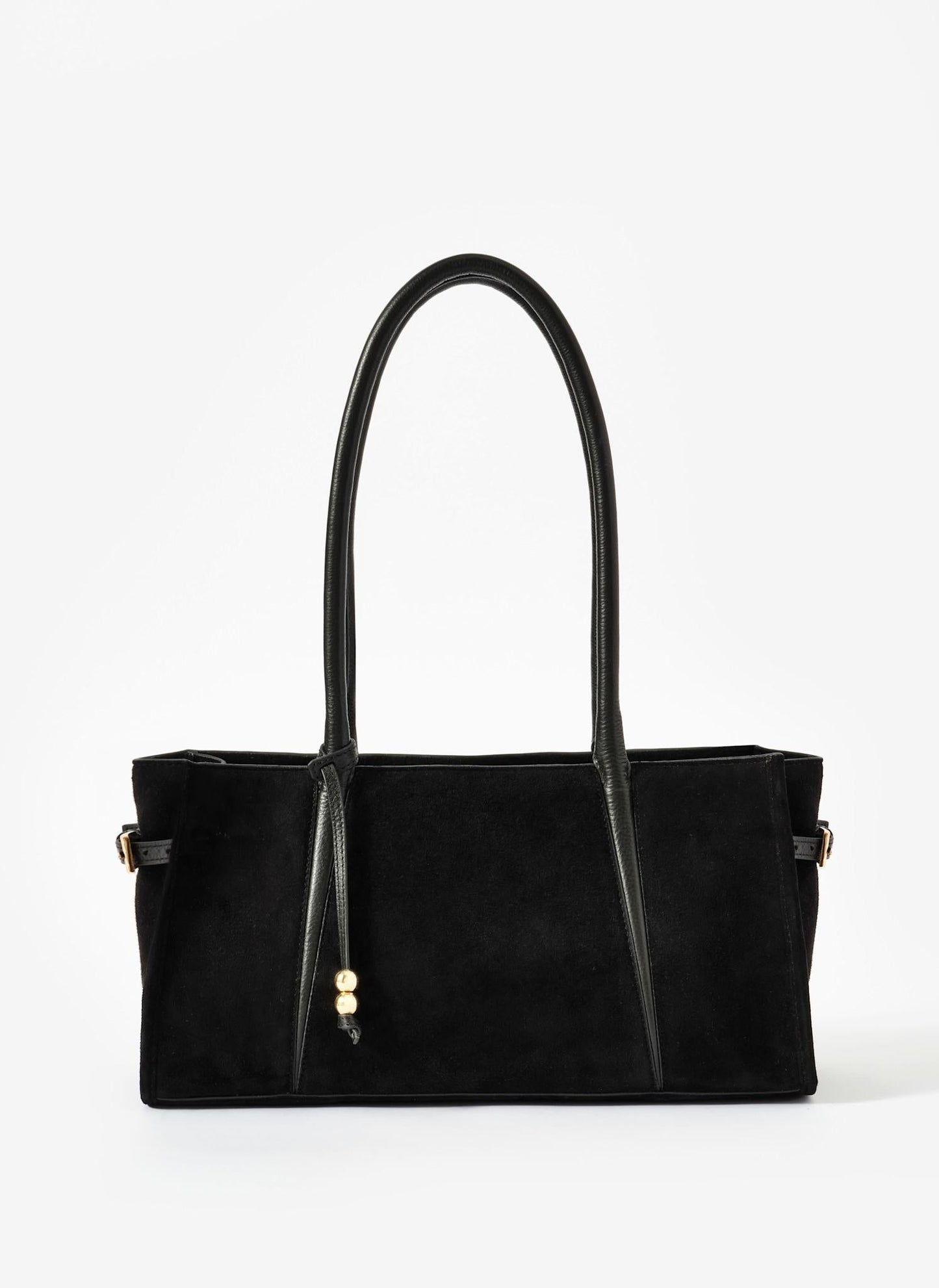 Zita Black Suede Shoulder Bag