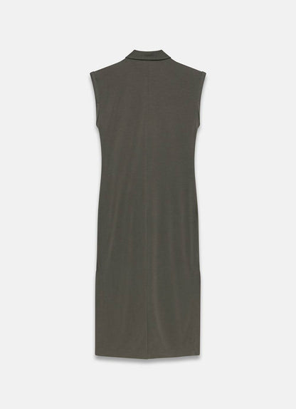 Khaki Utility Midi Dress