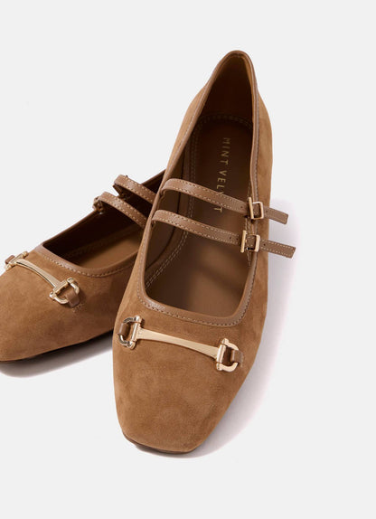 Alix Tan Suede Ballet Flat Pumps