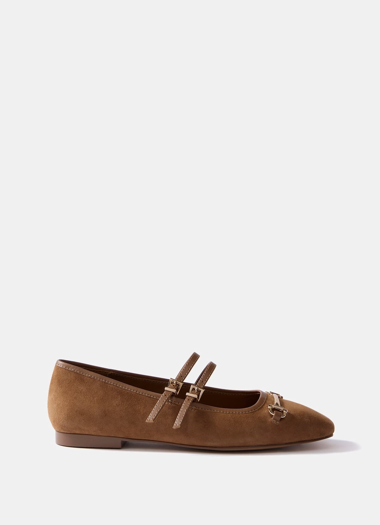Alix Tan Suede Ballet Flat Pumps