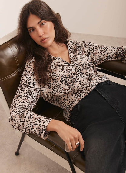 Leopard Print Long Sleeve Shirt