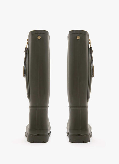April Khaki Zip Wellies
