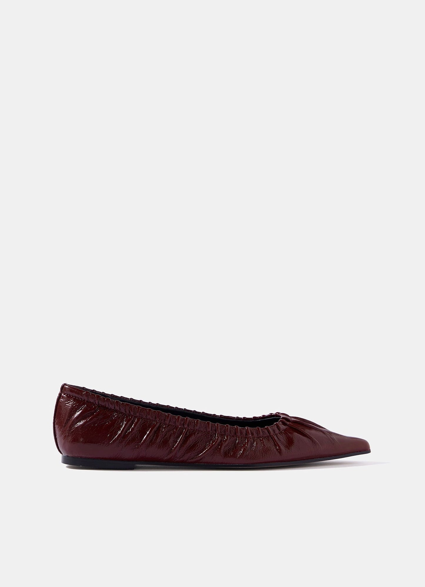 Arella Burgundy Leather  Flat Pumps