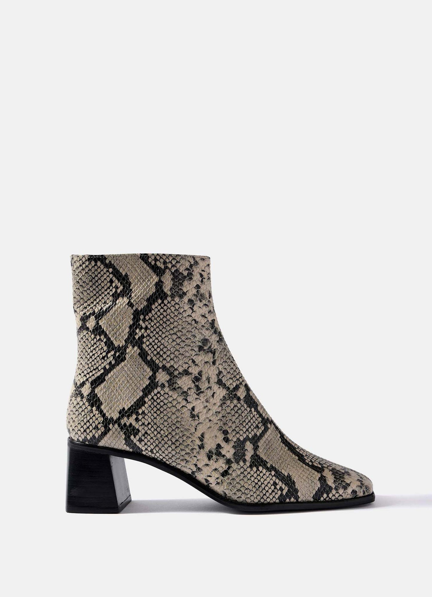 Aria Snake Print Ankle Boots