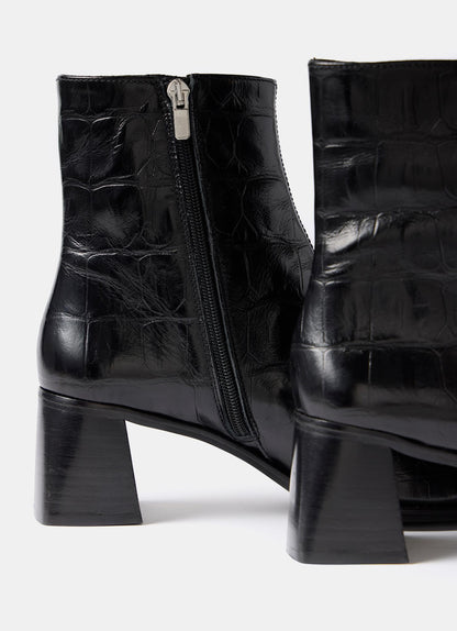 Aria Black Ankle Boots