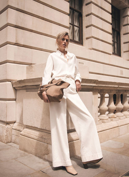 Aria Neutral Leather Ankle Boots