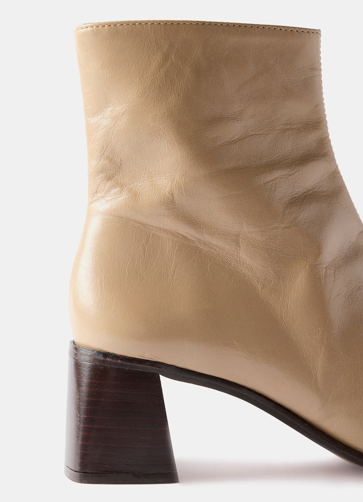 Aria Neutral Leather Ankle Boots