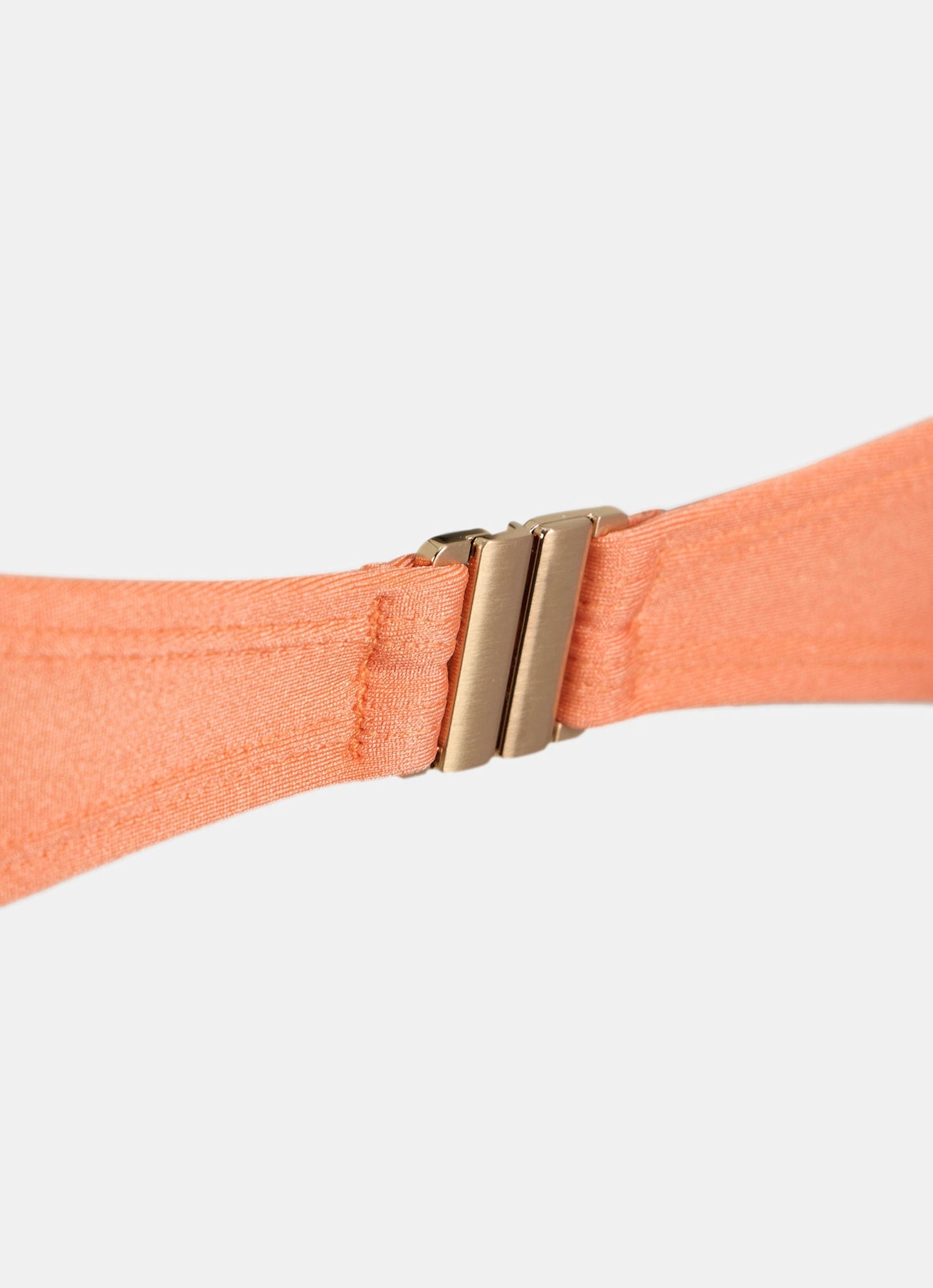 Orange Bandeau Ruched Bikini Top