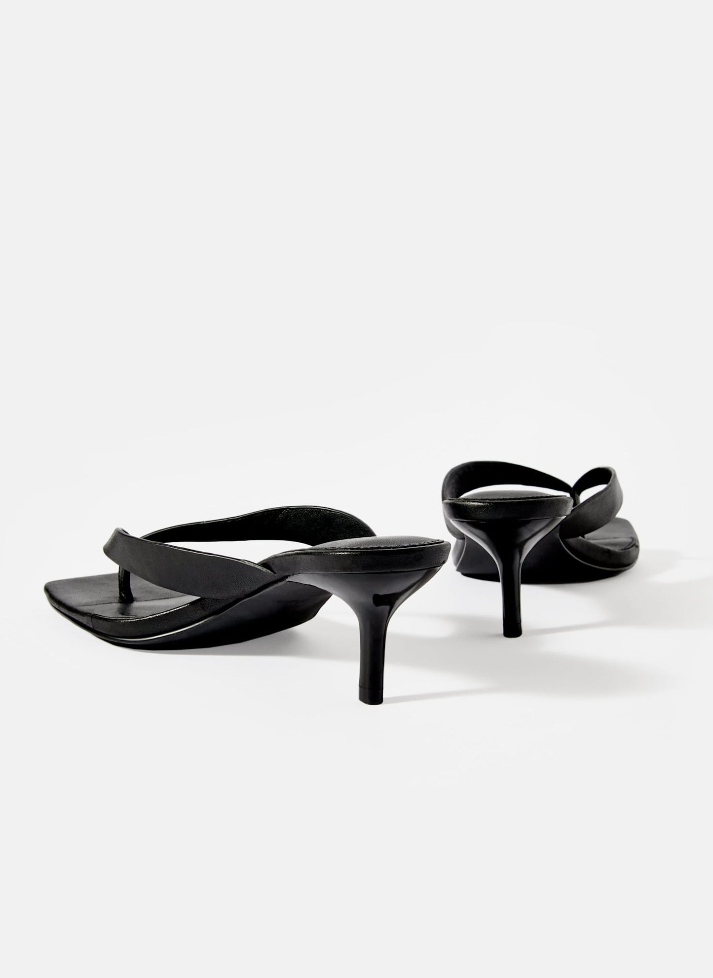Betty Black Flip Flop Heels