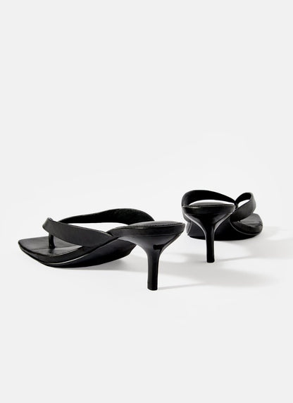 Betty Black Flip Flop Heels