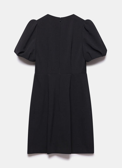 Black Bow Detail Mini Dress