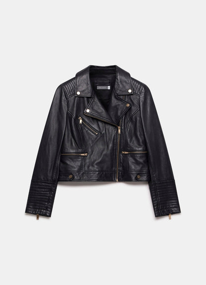 Black Casual Leather Jacket