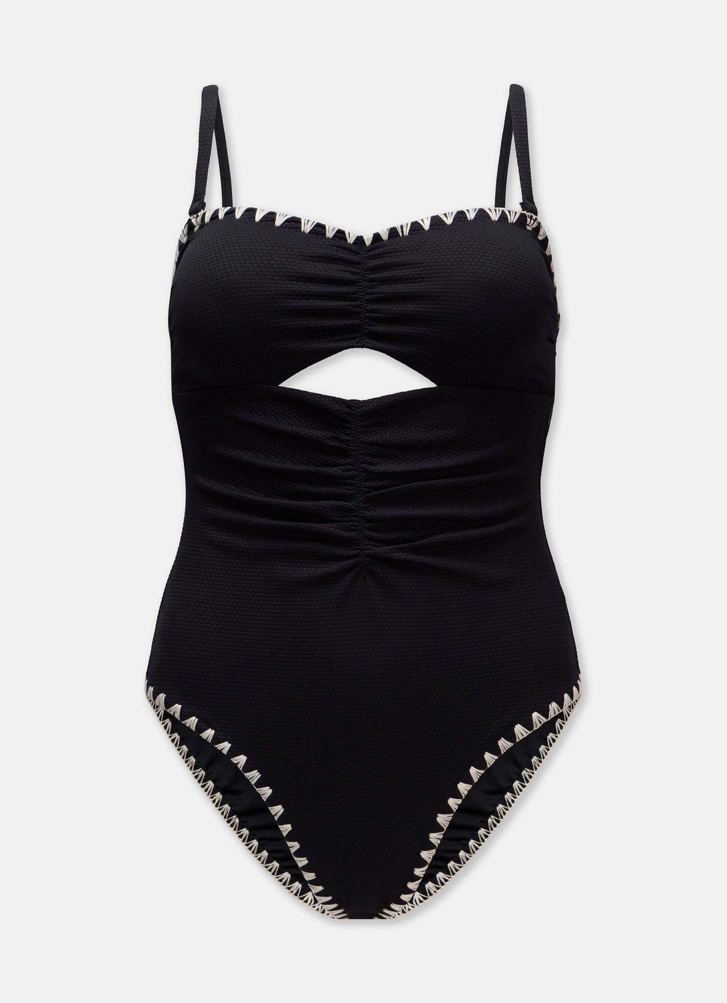 Black Cutout Bandeau Swimsuit