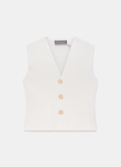 White Knit Waistcoat