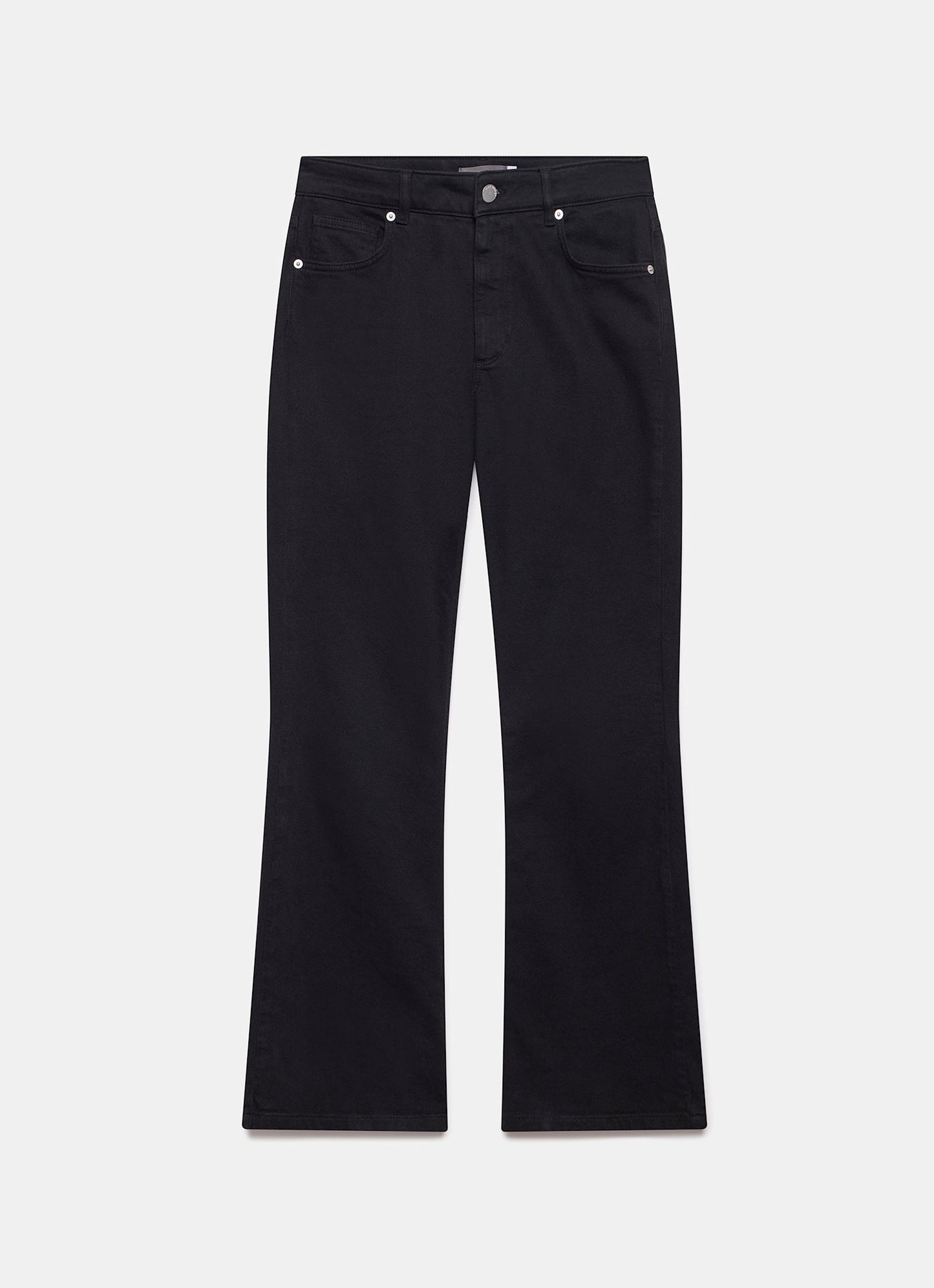 Black Fitted Flare Jeans