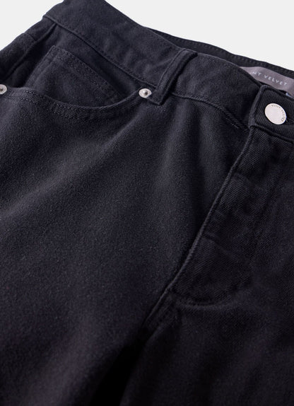 Black Fitted Flare Jeans