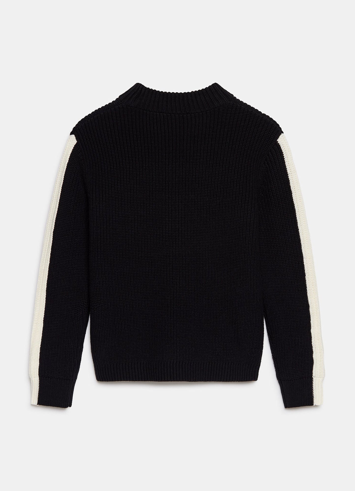 Black Cotton Blend Graphic Knit Jumper