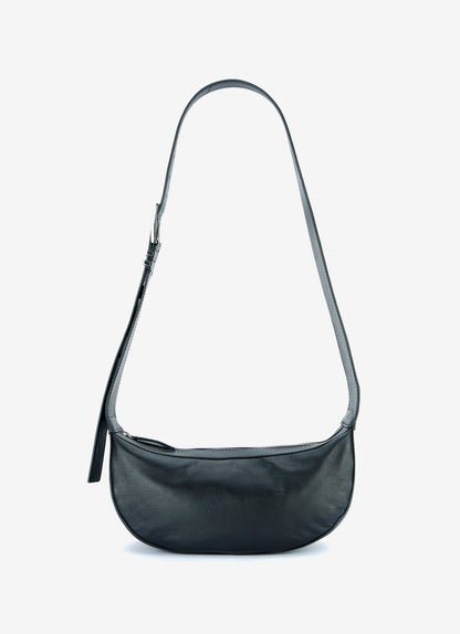 Black Leather Sling Bag