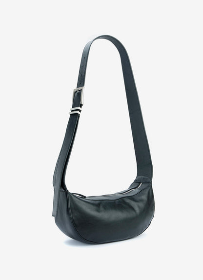 Black Leather Sling Bag