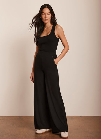 Black Palazzo Wide Leg Trousers