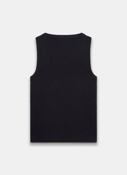 Black Scoop Neck Vest