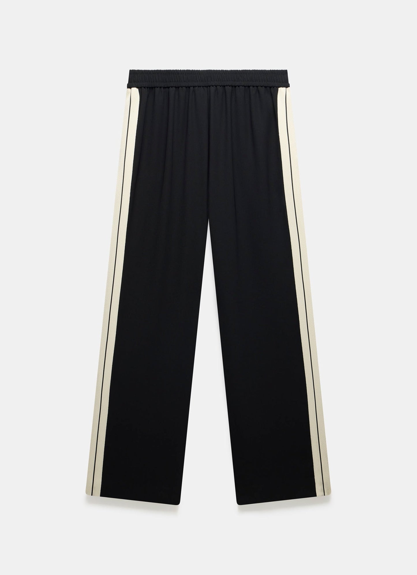 Black Side Stripe Wide Trousers