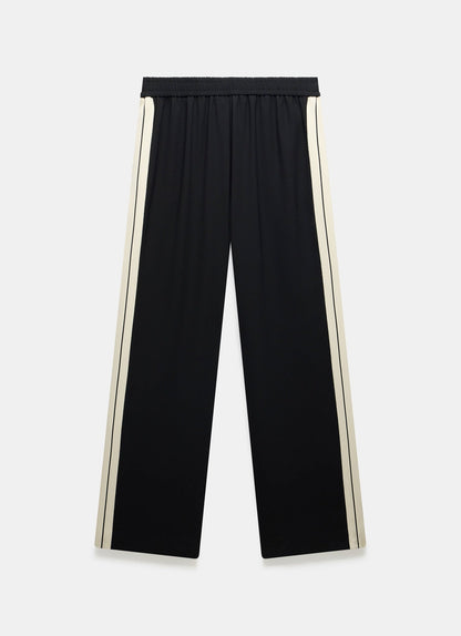 Black Side Stripe Wide Trousers