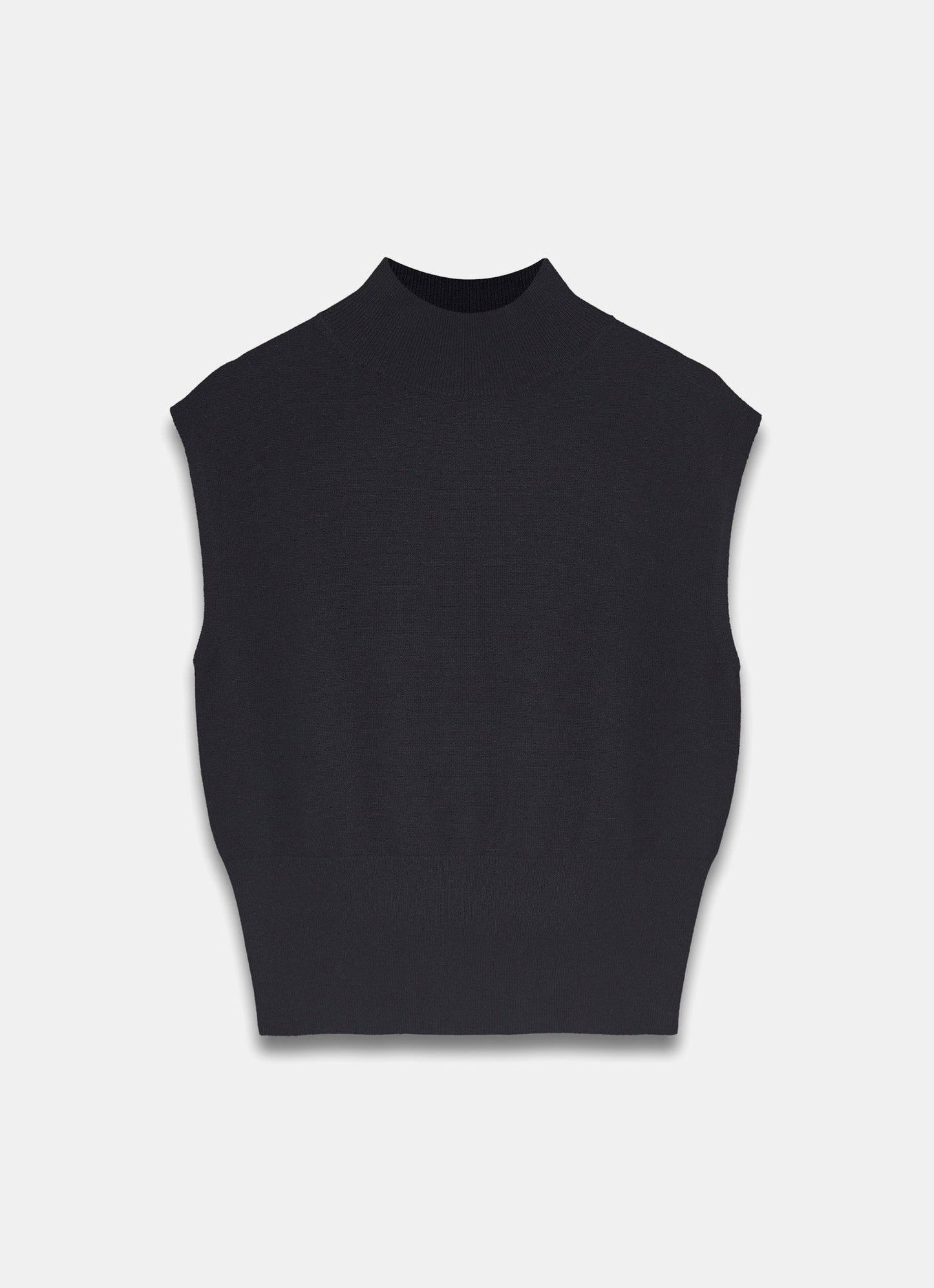Black Sleeveless Knit Top