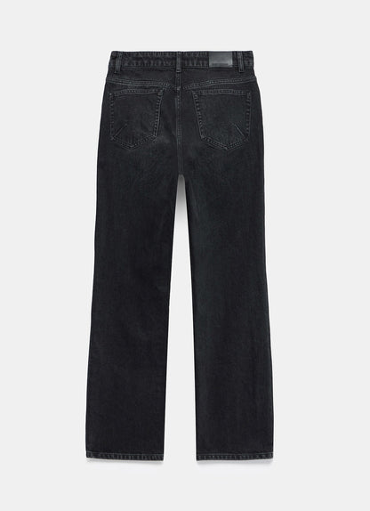 Washed Black Straight Leg Jeans